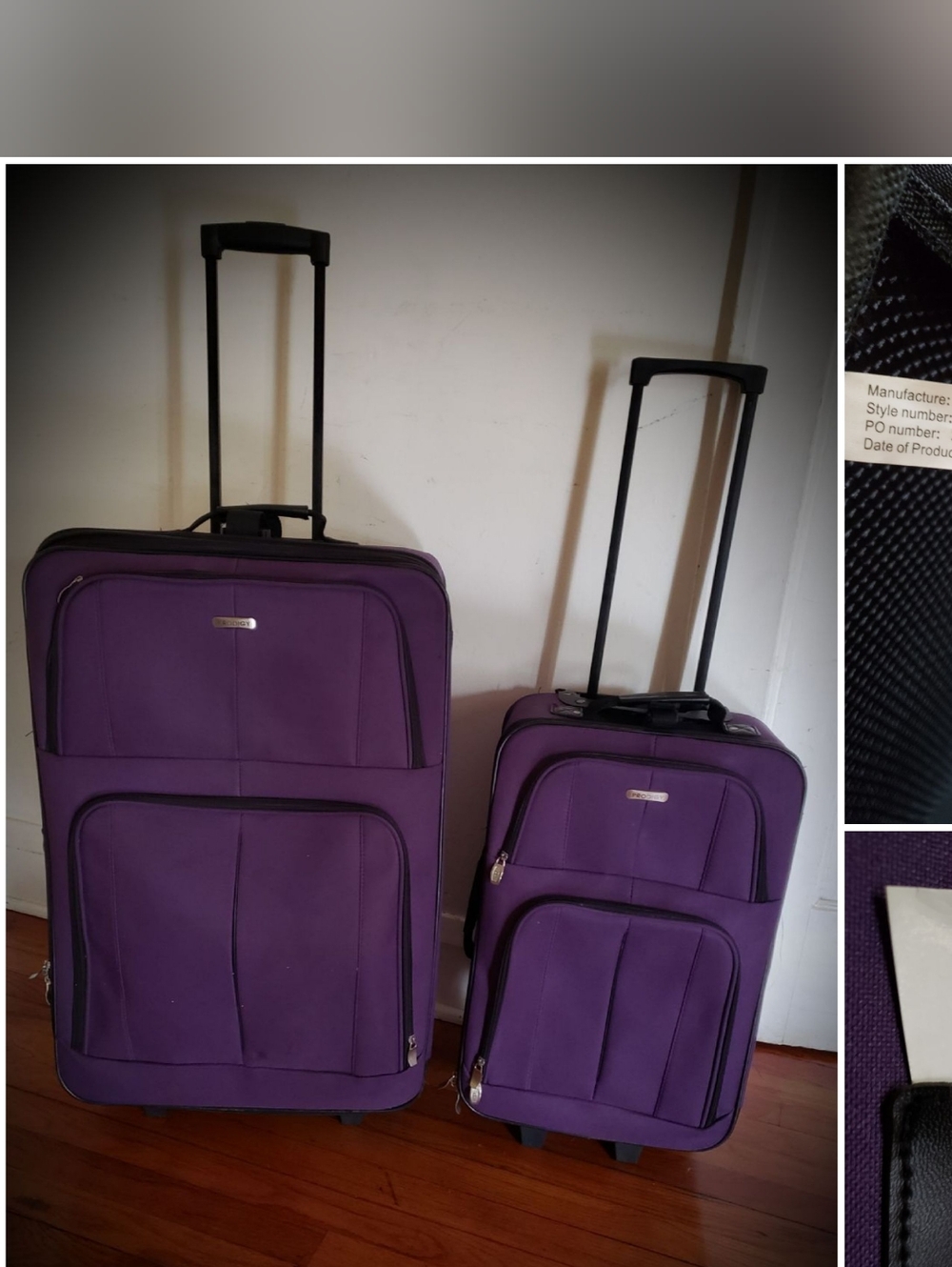 Purple 2-Piece Softside Luggage Set